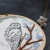 kit broderie chouette nature