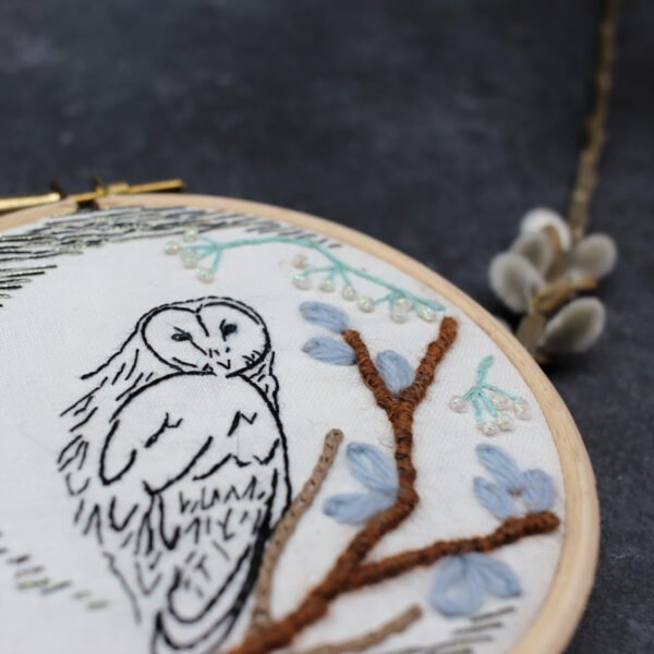 kit broderie chouette nature