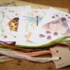 kit broderie papier cartes insectes