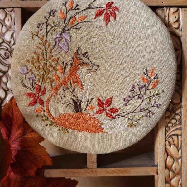 Il était une fois un renard – broderie d’automne