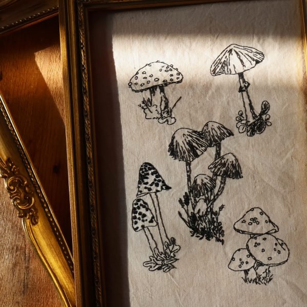 Carnet à broder n°4 – Les champignons – planche de champignons à broder