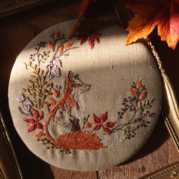 Il était une fois un renard – broderie d’automne